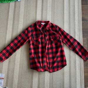 Black and white checkered flannel